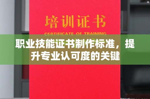 文峰职业技能证书制作标准，提升专业认可度的关键