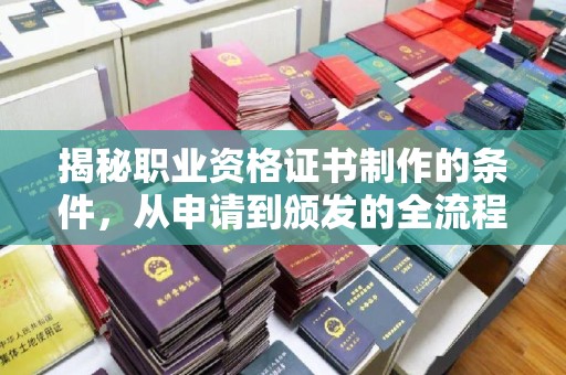 文峰揭秘职业资格证书制作的条件，从申请到颁发的全流程解析