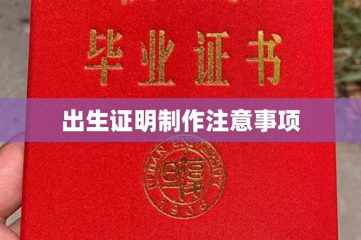 文峰出生证明制作注意事项
