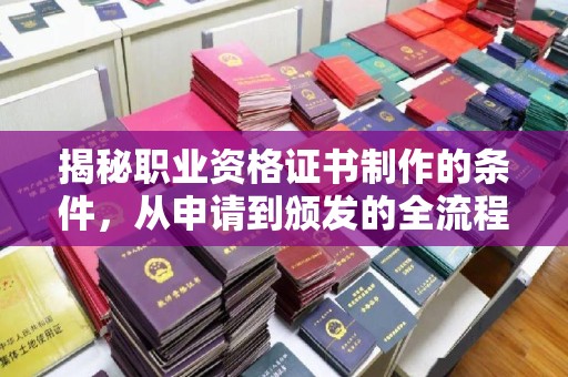 文峰揭秘职业资格证书制作的条件，从申请到颁发的全流程解析