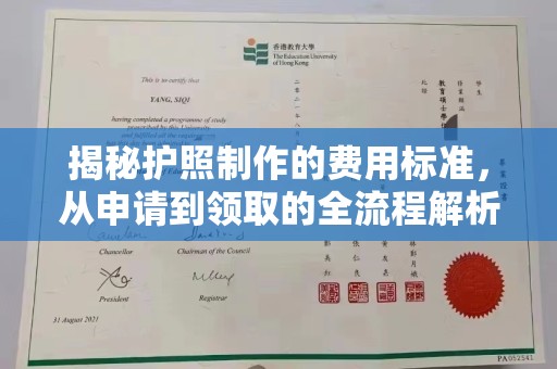文峰揭秘护照制作的费用标准，从申请到领取的全流程解析