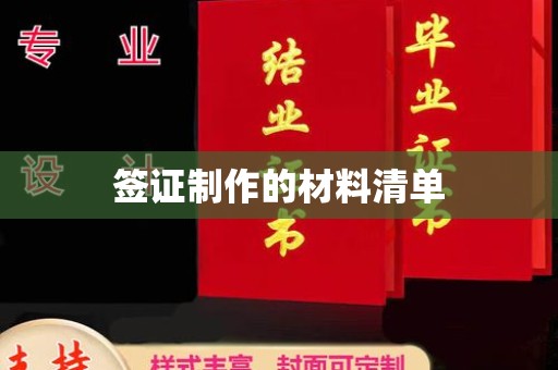 文峰签证制作的材料清单