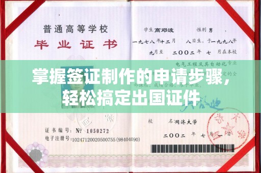 文峰掌握签证制作的申请步骤，轻松搞定出国证件