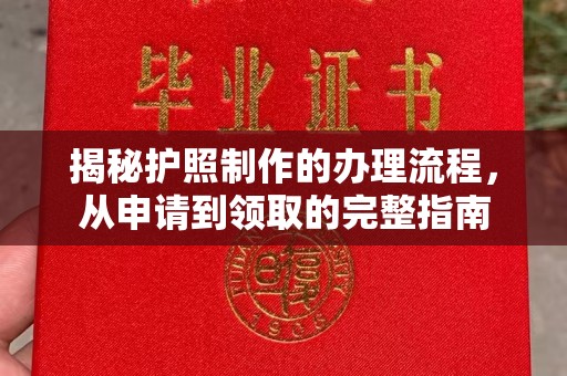文峰揭秘护照制作的办理流程，从申请到领取的完整指南