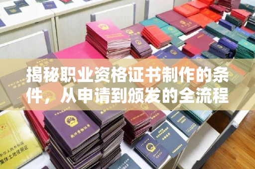 文峰揭秘职业资格证书制作的条件，从申请到颁发的全流程解析