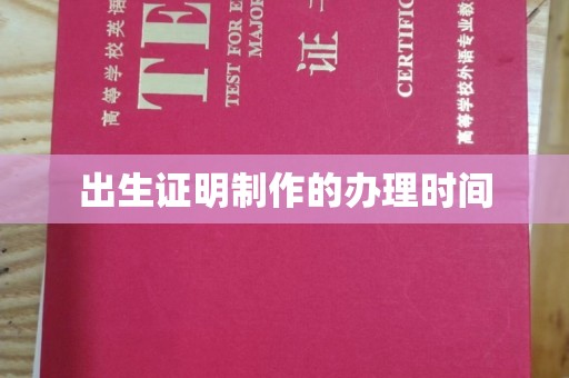 文峰出生证明制作的办理时间